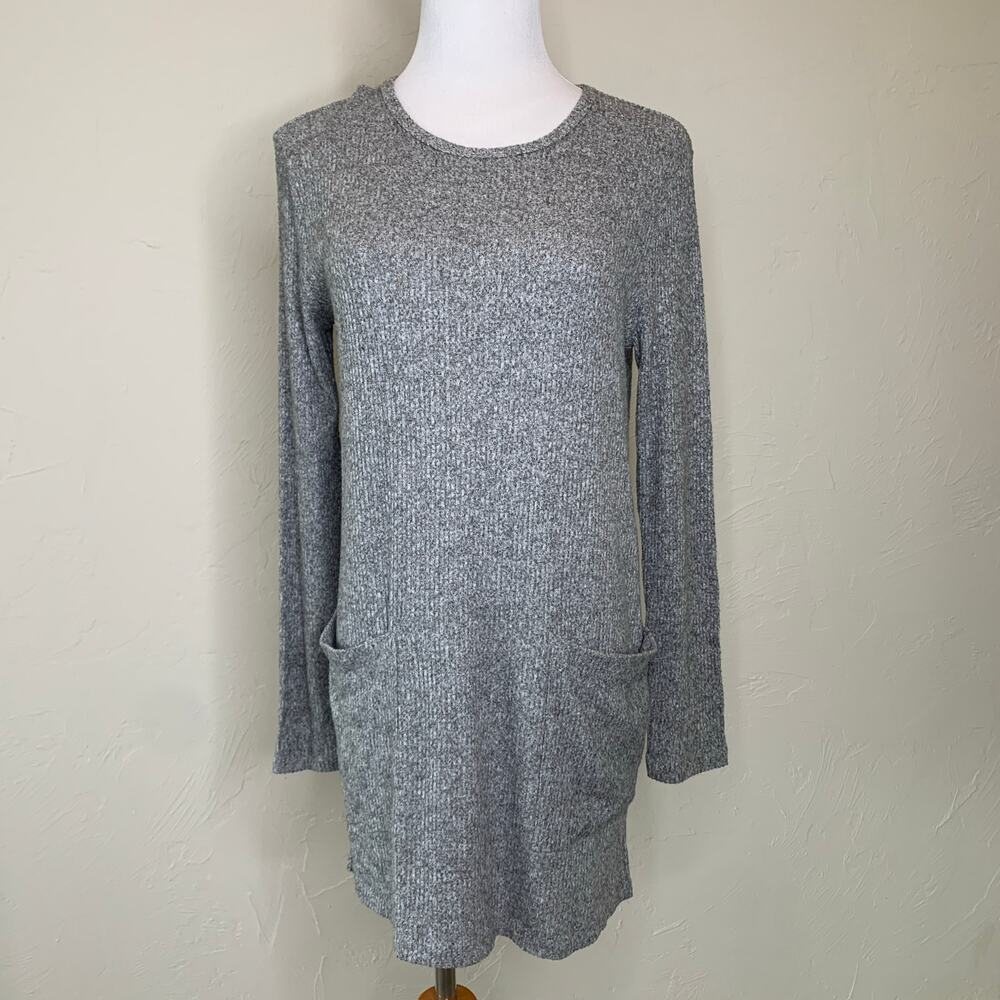 Soft Ribbed Tunic Dress Pajamas Sz Medium Pockets